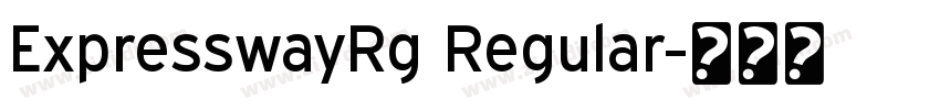 ExpresswayRg Regular字体转换